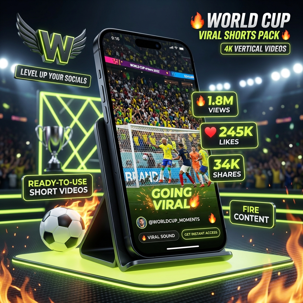 World Cup Viral Shorts Pack Mockup